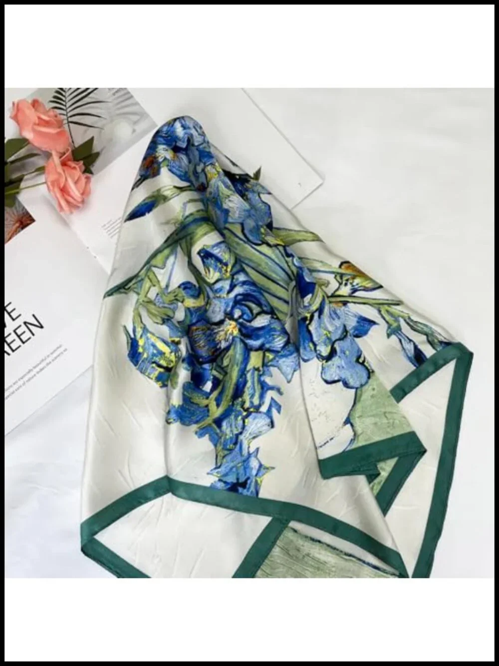 Satin Scarf Medium Square Headscarf 27.5x27.5 inches